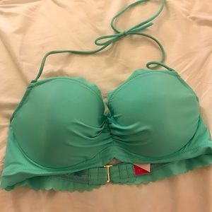 PINK Turquoise Bikini Top